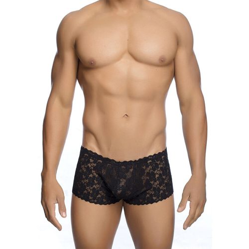 MOB - Fekete Csipkés Boxer, L/XL Méret