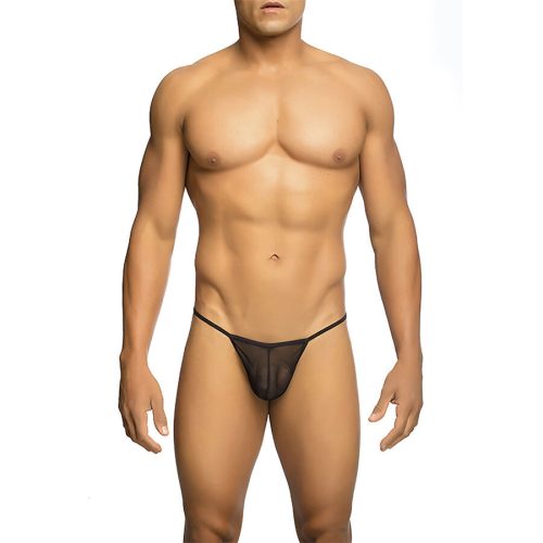 MOB - Átlátszó T-Formájú Tanga Fekete L/XL Méretben - Elegancia és Kényelem