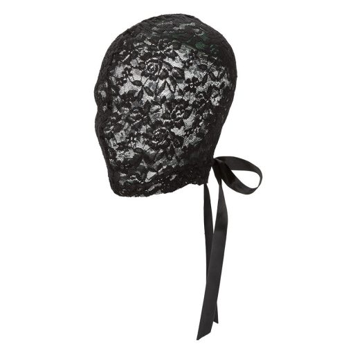 CalExotics - Elegáns fekete csipke balaclava masnival