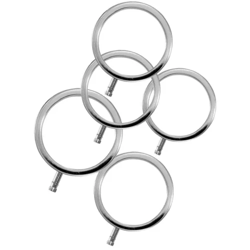 ElectraStim Metal Penis Rings Solid Aluminum 5 Sizes Pack