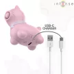 Intense Stimulator clitoridian cu efect pulsator roz USB reîncărcabil