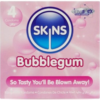 SKINS - Bubblegum ízű prémium óvszer csomag 4 db