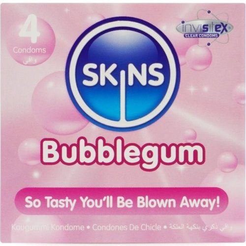SKINS - Bubblegum ízű prémium óvszer csomag 4 db
