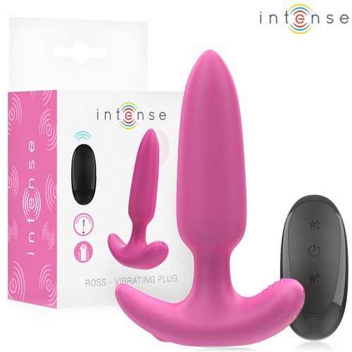 INTENSE – 10 funkciós vibráló rózsaszín análplug távirányítóval