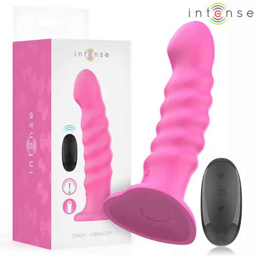 INTENSE Cindy – kanyargós dizájnyú L méretű vibrátor távirányítóval