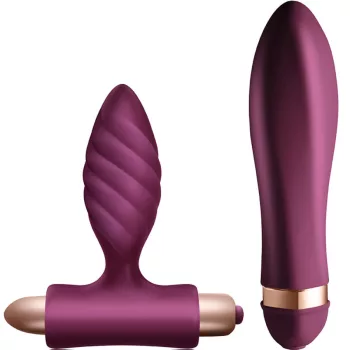   Climaximum Kit vibrator 10 viteze și plug anal silicon rezistent la apă
