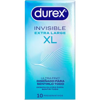 DUREX - láthatatlan óvszer XL - 10 db prémium védelem