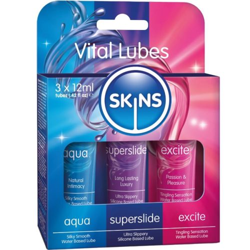 SKINS Vital Lubes Kit – prémium síkosítók 3 x 12 ML