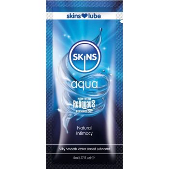 SKINS Aqua – vízbázisú síkosító 5 ml-es egyadagos