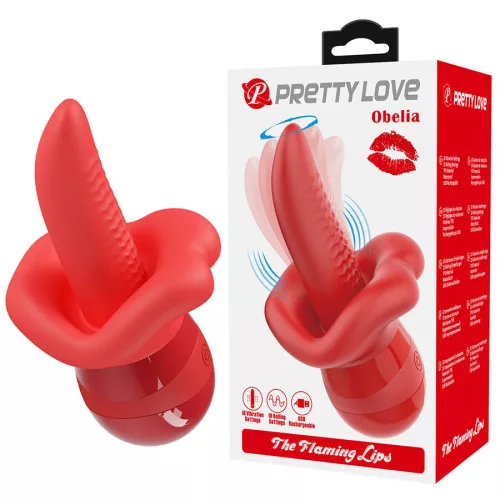 Pretty Love Masturbator Tongue Vibrator 10 Modes Orbital Motion USB Rechargeable