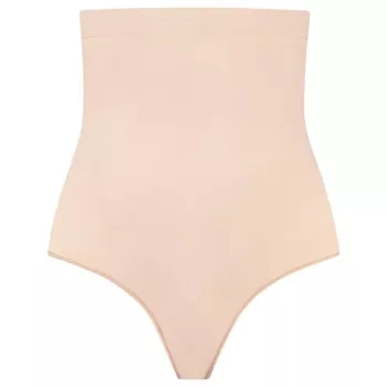   Bye-Bra Seamless alakformáló magasderekú tanga erős haskontroll bézs M