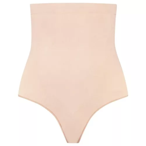 Bye-bra Seamless Magasított Derékú Tanga Hasformázó Bézs XL