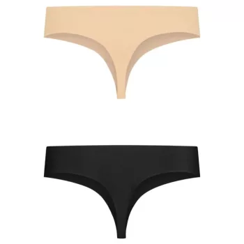   Bye-Bra Chilot invizibil 2 pack bej și negru mărime XL fără cusături