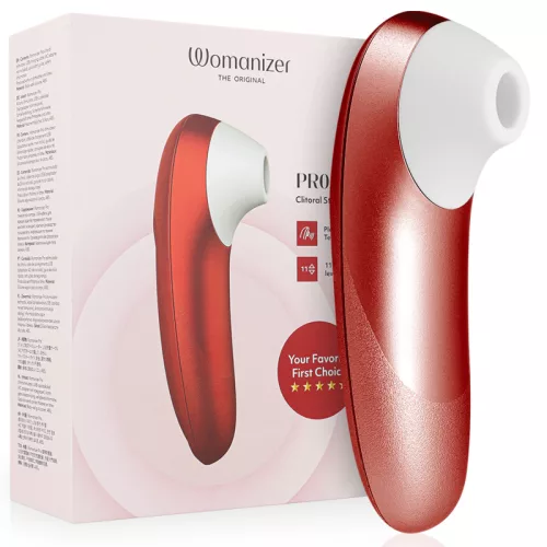 Womanizer Vibrátor Légtalpas stimuláció, 11 fokozat, újratölthető Bordó