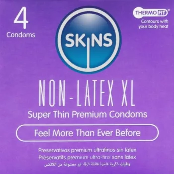   Skins Prezervative latex free ultra subțiri 4 buc XL 57 mm transparent
