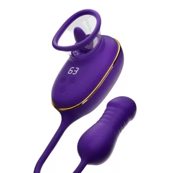   She.E.O Clitoral Suction Vibrator With Licking Effect Dual Stimulation Purple