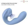 Intense Vibrator multifuncțional 3în1 Geană albastru silicon USB magnetic