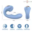 Intense Vibrator multifuncțional 3în1 Geană albastru silicon USB magnetic