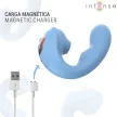 Intense Vibrator multifuncțional 3în1 Geană albastru silicon USB magnetic