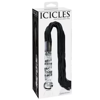 Icicles Glass Anal Plug Massager 17cm Clear