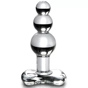   Icicles Anal Plug Glass Tapered Tip P-Spot Stimulation 14.5 cm Clear