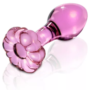   Icicles Glass Anal Plug Curved P-Spot Stimulation 6.5 cm Crystal