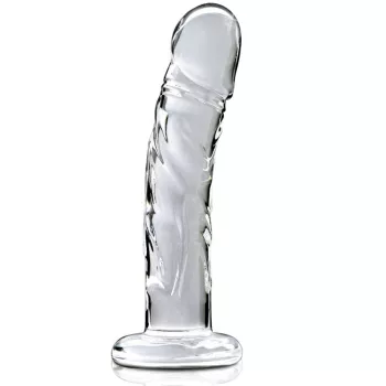Icicles Glass Massager Tapered Curved 14.5cm Transparent