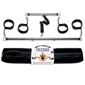   Fetish Fantasy Series Spread Em Bar and Adjustable Cuff Set 25 Inch