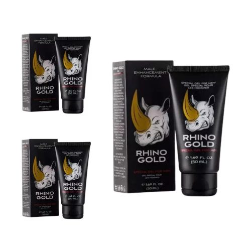 Mesterhármas - Rhino Gold Potencianövelő és Erekció Gél Férfiaknak (50ml) csomag - 3 db