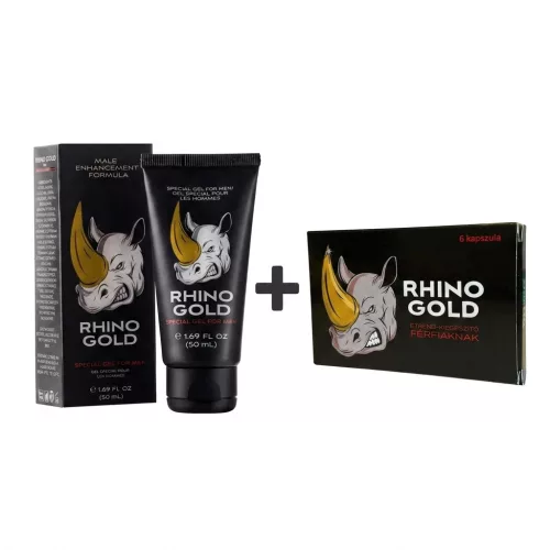 Rhino Gold Male Enhancement Pack Capsules and 50ml Erection Gel