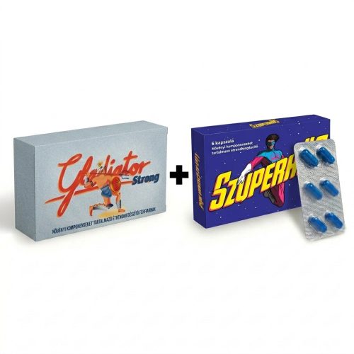 SZUPERHŐS - 6 DB + GLADIÁTOR STRONG KAPSZULA FÉRFIAKNAK - 4 DB CSOMAG
