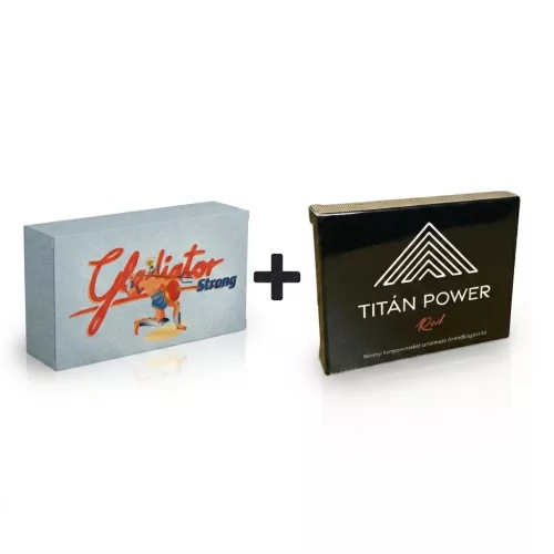 TITÁN POWER RED - 3 DB + GLADIÁTOR STRONG KAPSZULA FÉRFIAKNAK - 4 DB csomag